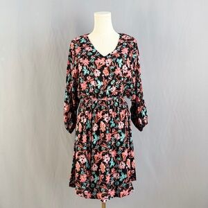 Chic Floral Long Sleeve Dress